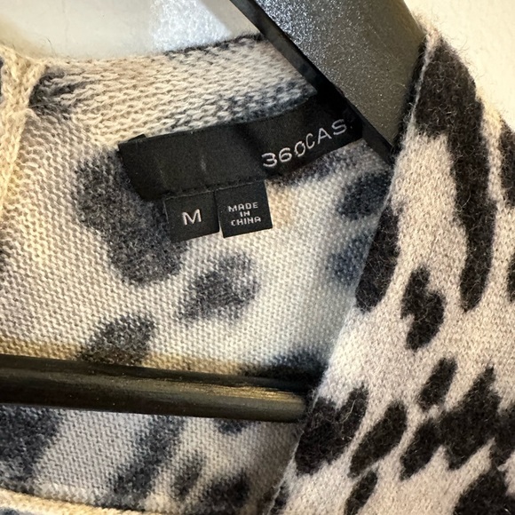 360Cashmere Leopard Print Ombre Cardigan M - Picture 4 of 6